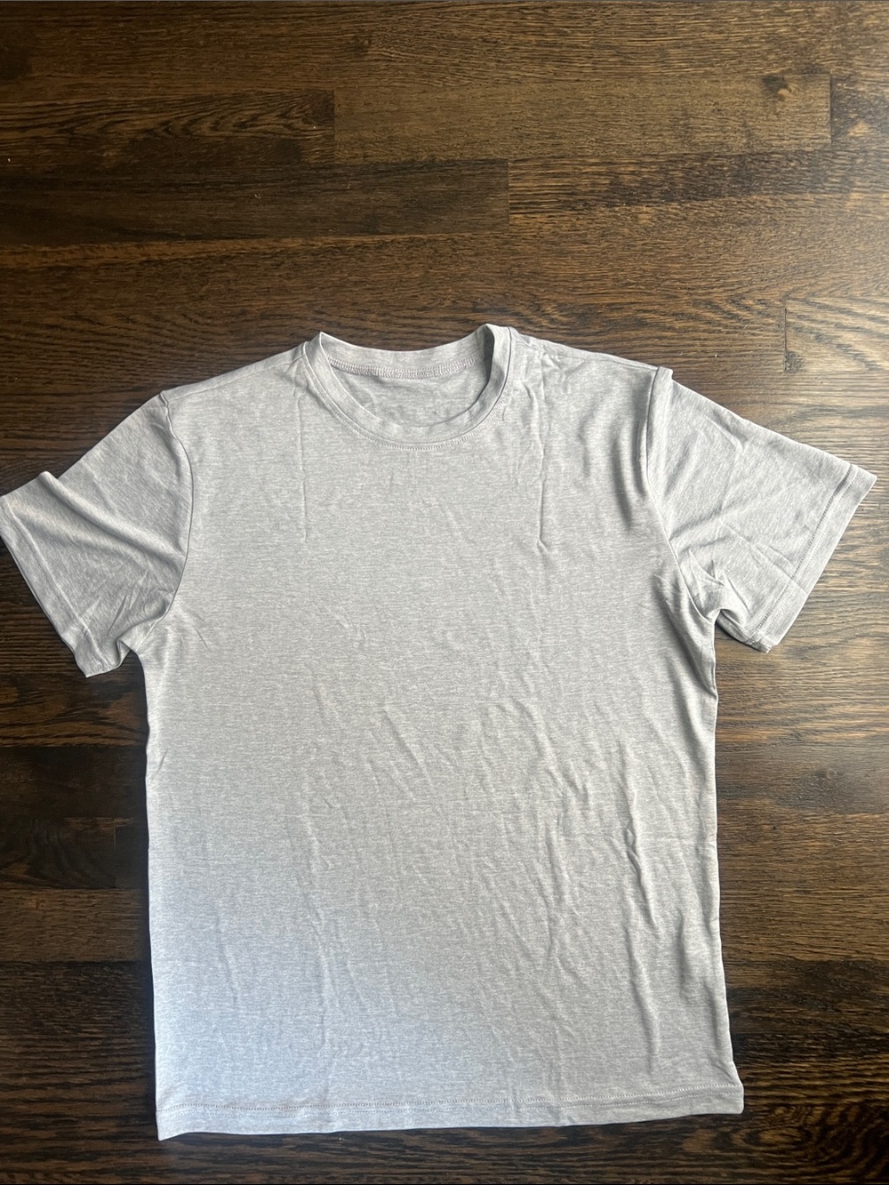 Youth Boys’ Crew Neck T-Shirt Light Heather Gray Grey Moisture Wicking | L